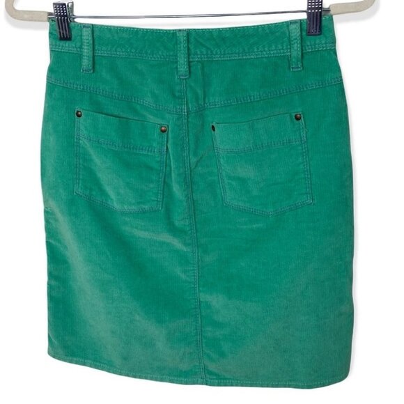 Gap Green Corduroy Pencil Skirt Cord Stretch Size Medium Retro 90s Hippie Y2K M‎ - Picture 3 of 7